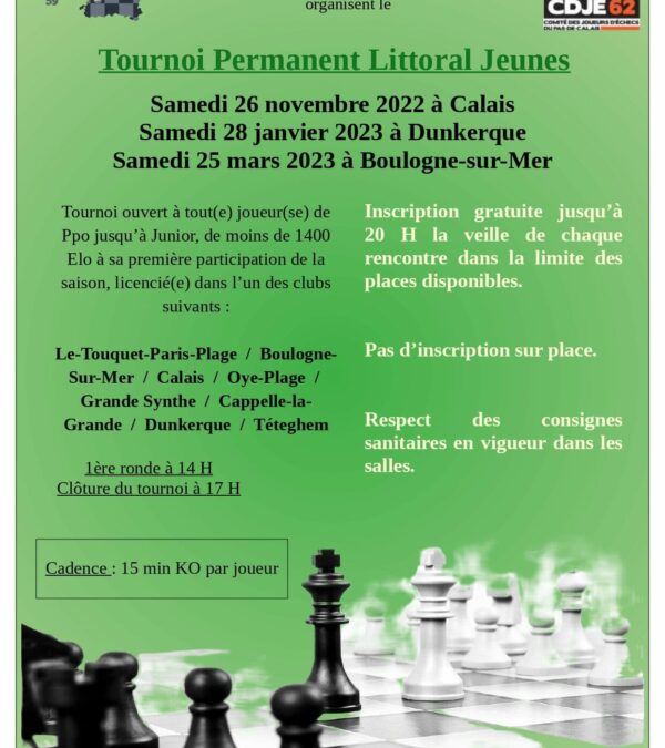 Tournoi Permanent Littoral Jeunes – TPLJ 2022-23
