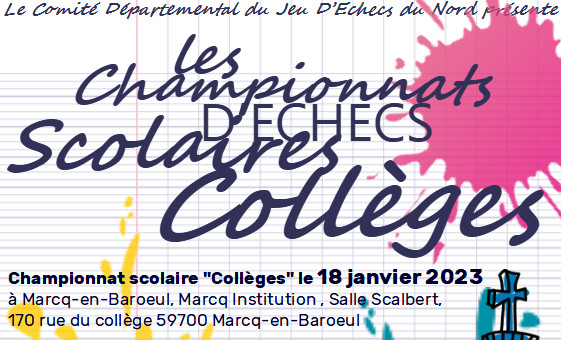 Les championnats d’Echecs collèges