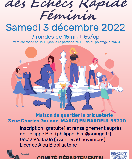Championnat Rapide Départemental des Echecs Féminin