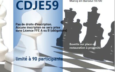 Rapide & Blitz du CDJE 59 – 04 Juin 2023