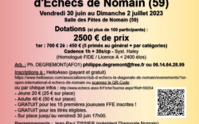 1er Open International d’Echecs de NOMAIN