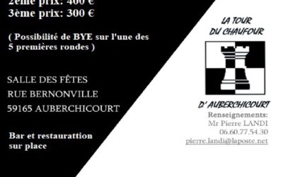 11e Open International d’Echecs d’Auberchicourt