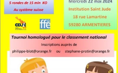 2e tournoi rapide Jeunes – Armentières – 22 mai 2024