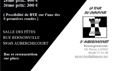 12e Open International d’Auberchicourt – 18 au 20 Mai 2024