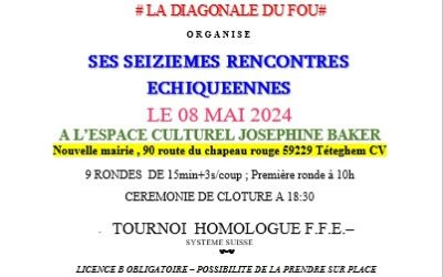 16e rencontres échiquéennes Téteghem Coudekerque – 08 Mai 2024