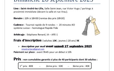 Rapide de St-André-lez-Lille  –  28 septembre 2025