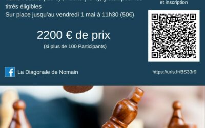 2e Open International d’Echecs d’Orchies Pévèle-Carembault – 01 au 03 mai 2026