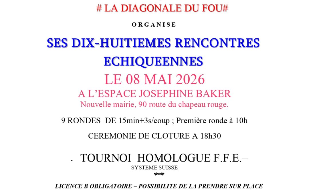 17eme Rencontres Echiquéennes Téteghem-Coudekerque-Village 08 mai 2026
