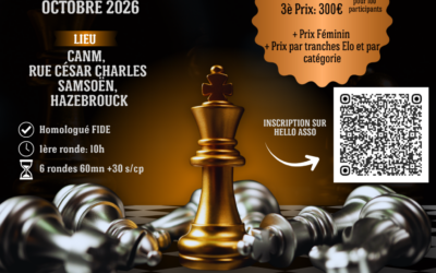 1er Open International des Flandres – Hazebrouck – 03 et 04 octobre 2026