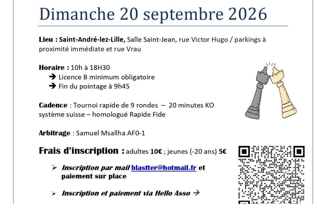 Rapide de Saint-André-Lez-Lille  — 20 septembre 2026