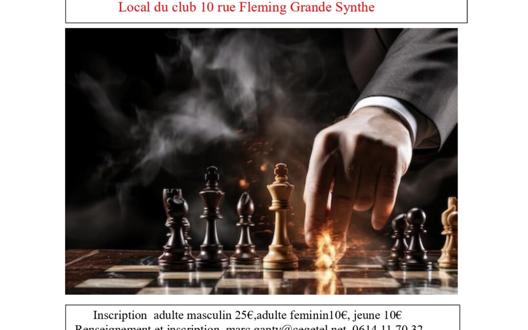 1er Open Dominique Quetel – Grande-Synthe – 26 et 27 septembre 2026